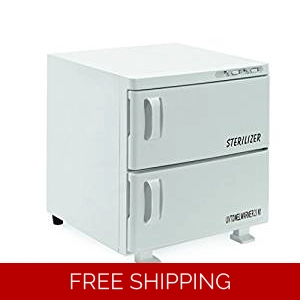 Salon Professional UV Sterilizer and Hot Towel Warmer Double Cabinet, Sanitize, Disinfecting sterilizer